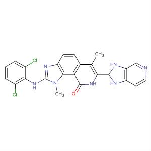 333456-94-3  9H-Imidazo[4,5-h]isoquinolin-9-one,2-[(2,6-dichlorophenyl)amino]-7-(2,3-dihydro-1H-imidazo[4,5-c]pyridin-2-yl)-1,8-dihydro-1,6-dimethyl-