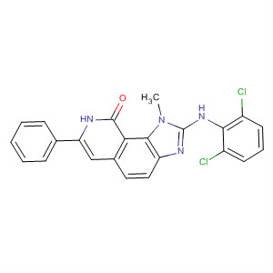 333457-16-2  9H-Imidazo[4,5-h]isoquinolin-9-one,2-[(2,6-dichlorophenyl)amino]-1,8-dihydro-1-methyl-7-phenyl-
