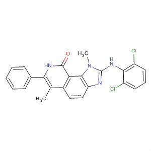 333457-22-0  9H-Imidazo[4,5-h]isoquinolin-9-one,2-[(2,6-dichlorophenyl)amino]-1,8-dihydro-1,6-dimethyl-7-phenyl-