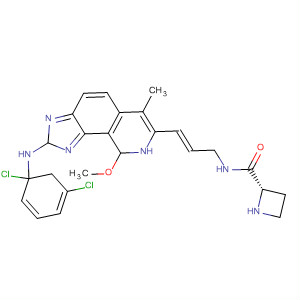 333457-61-7  2-Azetidinecarboxamide,N-[(2E)-3-[2-[(2,6-dichlorophenyl)amino]-8,9-dihydro-1,6-dimethyl-9-oxo-1H-imidazo[4,5-h]isoquinolin-7-yl]-2-propenyl]-, (2S)-