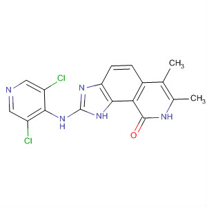 333457-82-2  9H-Imidazo[4,5-h]isoquinolin-9-one,2-[(3,5-dichloro-4-pyridinyl)amino]-1,8-dihydro-6,7-dimethyl-