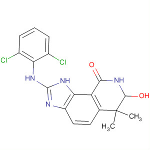 333458-25-6  9H-Imidazo[4,5-h]isoquinolin-9-one,2-[(2,6-dichlorophenyl)amino]-1,6,7,8-tetrahydro-7-hydroxy-6,6-dimethyl-