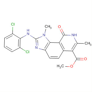 333458-94-9  1H-Imidazo[4,5-h]isoquinoline-6-carboxylic acid,2-[(2,6-dichlorophenyl)amino]-8,9-dihydro-1,7-dimethyl-9-oxo-, methylester