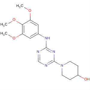 333727-68-7  4-Piperidinol, 1-[4-[(3,4,5-trimethoxyphenyl)amino]-1,3,5-triazin-2-yl]-