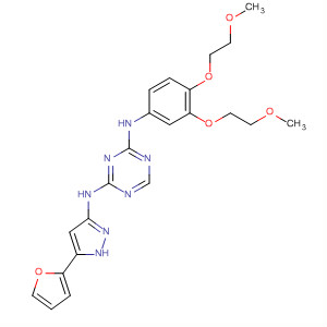 333728-46-4  1,3,5-Triazine-2,4-diamine,N-[3,4-bis(2-methoxyethoxy)phenyl]-N'-[5-(2-furanyl)-1H-pyrazol-3-yl]-
