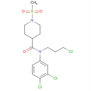 333986-31-5  4-Piperidinecarboxamide,N-(3-chloropropyl)-N-(3,4-dichlorophenyl)-1-(methylsulfonyl)- 333986-31-5  4-Piperidinecarboxamide,N-(3-chloropropyl)-N-(3,4-dichlorophenyl)-1-(methylsulfonyl)-