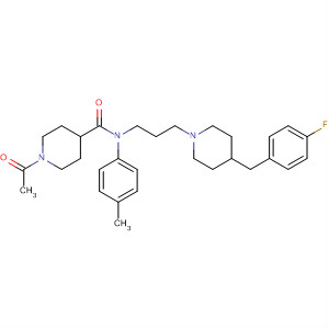 333991-69-8  4-Piperidinecarboxamide,1-acetyl-N-[3-[4-[(4-fluorophenyl)methyl]-1-piperidinyl]propyl]-N-(4-methylphenyl)-
