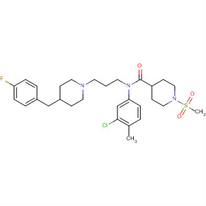 333991-70-1  4-Piperidinecarboxamide,N-(3-chloro-4-methylphenyl)-N-[3-[4-[(4-fluorophenyl)methyl]-1-piperidinyl]propyl]-1-(methylsulfonyl)-