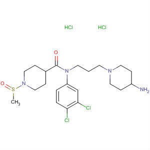 333991-96-1  4-Piperidinecarboxamide,N-[3-(4-amino-1-piperidinyl)propyl]-N-(3,4-dichlorophenyl)-1-(methylsulfonyl)-, dihydrochloride