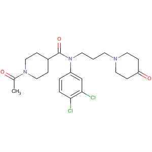 333992-05-5  4-Piperidinecarboxamide,1-acetyl-N-(3,4-dichlorophenyl)-N-[3-(4-oxo-1-piperidinyl)propyl]-