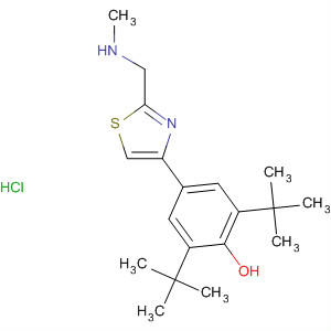 335246-19-0  Phenol,2,6-bis(1,1-dimethylethyl)-4-[2-[(methylamino)methyl]-4-thiazolyl]-,hydrochloride