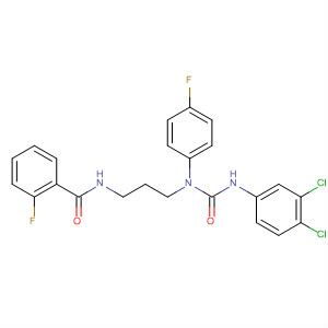 335284-15-6  Benzamide,N-[3-[[[(3,4-dichlorophenyl)amino]carbonyl](4-fluorophenyl)amino]propyl]-2-fluoro-