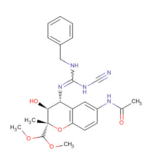 335381-69-6  Acetamide,N-[(2S,3S,4R)-4-[[(cyanoamino)[(phenylmethyl)amino]methylene]amino]-2-(dimethoxymethyl)-3,4-dihydro-3-hydroxy-2-methyl-2H-1-benzopyran-6-yl]-