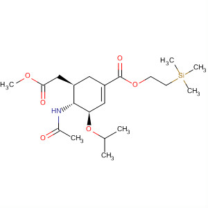 335418-01-4  3-Cyclohexene-1-acetic acid,6-(acetylamino)-5-(1-methylethoxy)-3-[[2-(trimethylsilyl)ethoxy]carbonyl]-,methyl ester, (1R,5R,6R)-