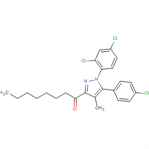 336615-67-9  1-Octanone,1-[5-(4-chlorophenyl)-1-(2,4-dichlorophenyl)-4-methyl-1H-pyrazol-3-yl]-