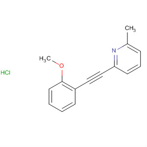 33673-92-6  Pyridine, 2-[(2-methoxyphenyl)ethynyl]-6-methyl-, hydrochloride