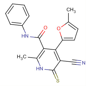 337500-06-8  3-Pyridinecarboxamide,5-cyano-1,6-dihydro-2-methyl-4-(5-methyl-2-furanyl)-N-phenyl-6-thioxo-