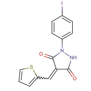 337504-47-9  3,5-Pyrazolidinedione, 1-(4-iodophenyl)-4-(2-thienylmethylene)- 337504-47-9  3,5-Pyrazolidinedione, 1-(4-iodophenyl)-4-(2-thienylmethylene)-