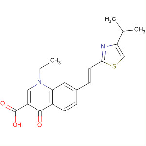 337904-40-2  3-Quinolinecarboxylic acid,1-ethyl-1,4-dihydro-7-[(1E)-2-[4-(1-methylethyl)-2-thiazolyl]ethenyl]-4-oxo-