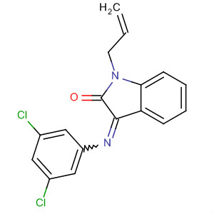 338414-68-9  2H-Indol-2-one,3-[(3,5-dichlorophenyl)imino]-1,3-dihydro-1-(2-propenyl)-