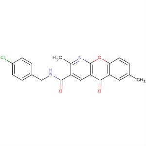 338751-40-9  5H-[1]Benzopyrano[2,3-b]pyridine-3-carboxamide,N-[(4-chlorophenyl)methyl]-2,7-dimethyl-5-oxo-