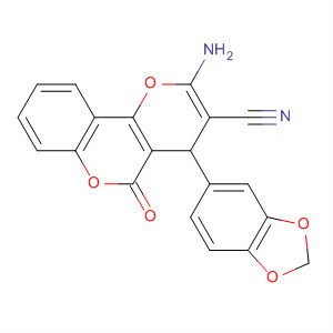 339187-81-4  4H,5H-Pyrano[3,2-c][1]benzopyran-3-carbonitrile,2-amino-4-(1,3-benzodioxol-5-yl)-5-oxo-