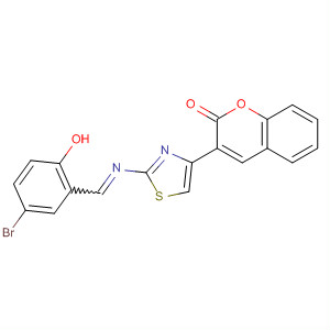 339283-32-8  2H-1-Benzopyran-2-one,3-[2-[[(5-bromo-2-hydroxyphenyl)methylene]amino]-4-thiazolyl]-