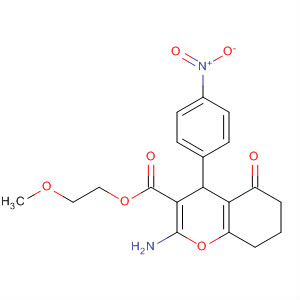 339582-07-9  4H-1-Benzopyran-3-carboxylic acid,2-amino-5,6,7,8-tetrahydro-4-(4-nitrophenyl)-5-oxo-, 2-methoxyethylester