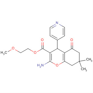 339583-95-8  4H-1-Benzopyran-3-carboxylic acid,2-amino-5,6,7,8-tetrahydro-7,7-dimethyl-5-oxo-4-(4-pyridinyl)-,2-methoxyethyl ester