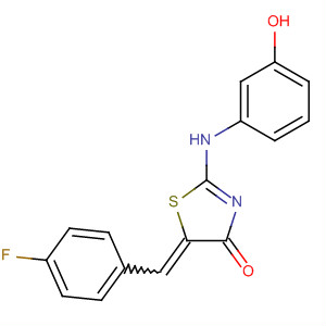 300721-28-2  4(5H)-Thiazolone,5-[(4-fluorophenyl)methylene]-2-[(3-hydroxyphenyl)amino]-