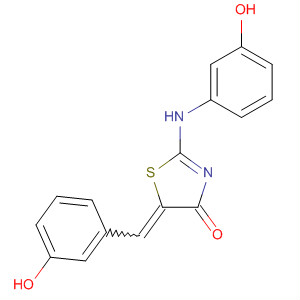 300721-29-3  4(5H)-Thiazolone,2-[(3-hydroxyphenyl)amino]-5-[(3-hydroxyphenyl)methylene]-