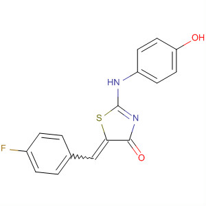 300721-31-7  4(5H)-Thiazolone,5-[(4-fluorophenyl)methylene]-2-[(4-hydroxyphenyl)amino]-