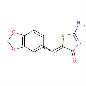 300829-97-4  4(5H)-Thiazolone, 2-amino-5-(1,3-benzodioxol-5-ylmethylene)-