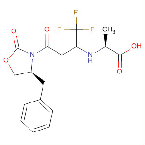 301166-67-6  L-Alanine,N-[3-oxo-3-[(4S)-2-oxo-4-(phenylmethyl)-3-oxazolidinyl]-1-(trifluoromethyl)propyl]-