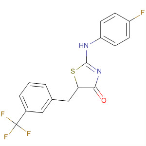 301174-62-9  4(5H)-Thiazolone,2-[(4-fluorophenyl)amino]-5-[[3-(trifluoromethyl)phenyl]methyl]-