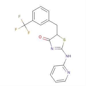 301174-64-1  4(5H)-Thiazolone,2-(2-pyridinylamino)-5-[[3-(trifluoromethyl)phenyl]methyl]-