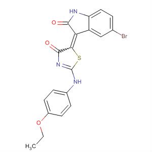 301337-93-9  2H-Indol-2-one,5-bromo-3-[2-[(4-ethoxyphenyl)amino]-4-oxo-5(4H)-thiazolylidene]-1,3-dihydro-