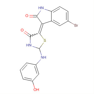 301337-97-3  2H-Indol-2-one,5-bromo-1,3-dihydro-3-[2-[(3-hydroxyphenyl)amino]-4-oxo-5(4H)-thiazolylidene]-