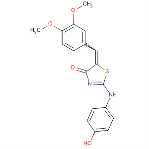 301337-99-5  4(5H)-Thiazolone,5-[(3,4-dimethoxyphenyl)methylene]-2-[(4-hydroxyphenyl)amino]-