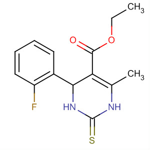 301359-46-6  5-Pyrimidinecarboxylic acid,4-(2-fluorophenyl)-1,2,3,4-tetrahydro-6-methyl-2-thioxo-, ethyl ester 301359-46-6  5-Pyrimidinecarboxylic acid,4-(2-fluorophenyl)-1,2,3,4-tetrahydro-6-methyl-2-thioxo-, ethyl ester
