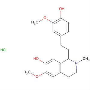 30242-74-1  7-Isoquinolinol,1,2,3,4-tetrahydro-1-[2-(4-hydroxy-3-methoxyphenyl)ethyl]-6-methoxy-2-methyl-, hydrochloride