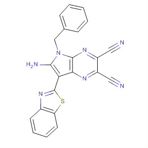 302804-17-7  5H-Pyrrolo[2,3-b]pyrazine-2,3-dicarbonitrile,6-amino-7-(2-benzothiazolyl)-5-(phenylmethyl)-