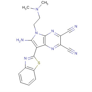 302804-18-8  5H-Pyrrolo[2,3-b]pyrazine-2,3-dicarbonitrile,6-amino-7-(2-benzothiazolyl)-5-[2-(dimethylamino)ethyl]-
