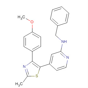 303162-99-4  2-Pyridinamine,4-[4-(4-methoxyphenyl)-2-methyl-5-thiazolyl]-N-(phenylmethyl)-