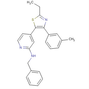303163-00-0  2-Pyridinamine,4-[2-ethyl-4-(3-methylphenyl)-5-thiazolyl]-N-(phenylmethyl)-