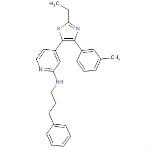 303163-02-2  2-Pyridinamine,4-[2-ethyl-4-(3-methylphenyl)-5-thiazolyl]-N-(3-phenylpropyl)-