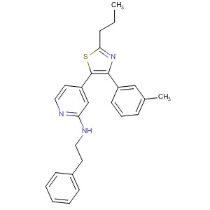303163-04-4  2-Pyridinamine,4-[4-(3-methylphenyl)-2-propyl-5-thiazolyl]-N-(2-phenylethyl)-