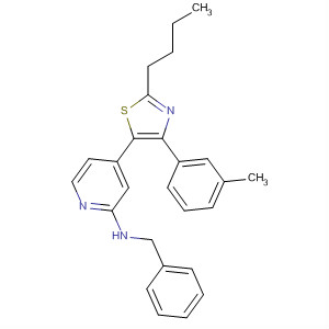 303163-06-6  2-Pyridinamine,4-[2-butyl-4-(3-methylphenyl)-5-thiazolyl]-N-(phenylmethyl)-