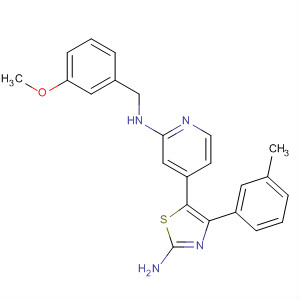 303163-29-3  2-Pyridinamine,4-[2-amino-4-(3-methylphenyl)-5-thiazolyl]-N-[(3-methoxyphenyl)methyl]-