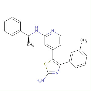 303163-34-0  2-Pyridinamine,4-[2-amino-4-(3-methylphenyl)-5-thiazolyl]-N-[(1S)-1-phenylethyl]-